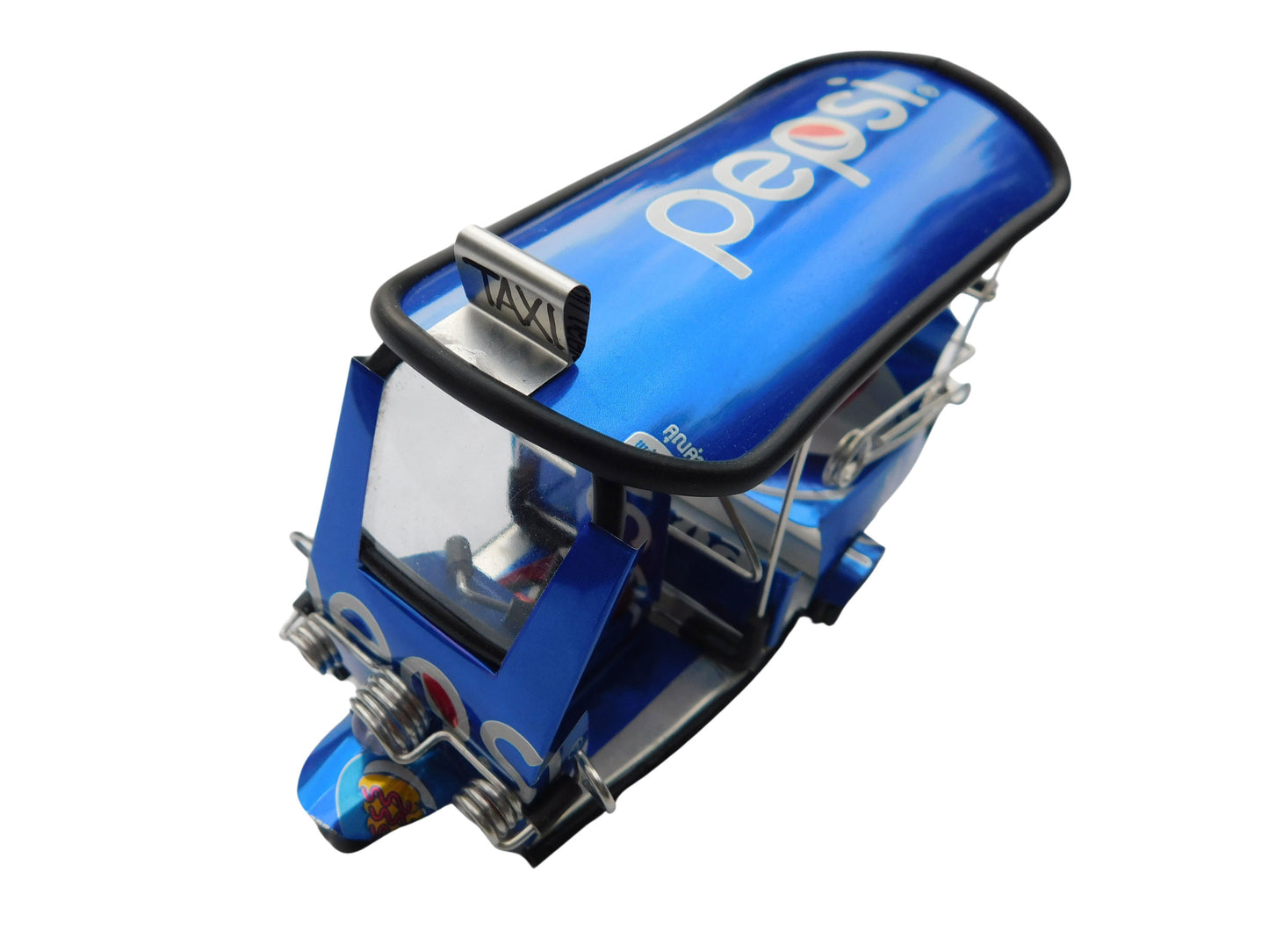 *** Pepsi *** Detailgetreue Handgefertigte Nachbildung: TUK TUK Taxi aus Thailand - 14x7x6 cm