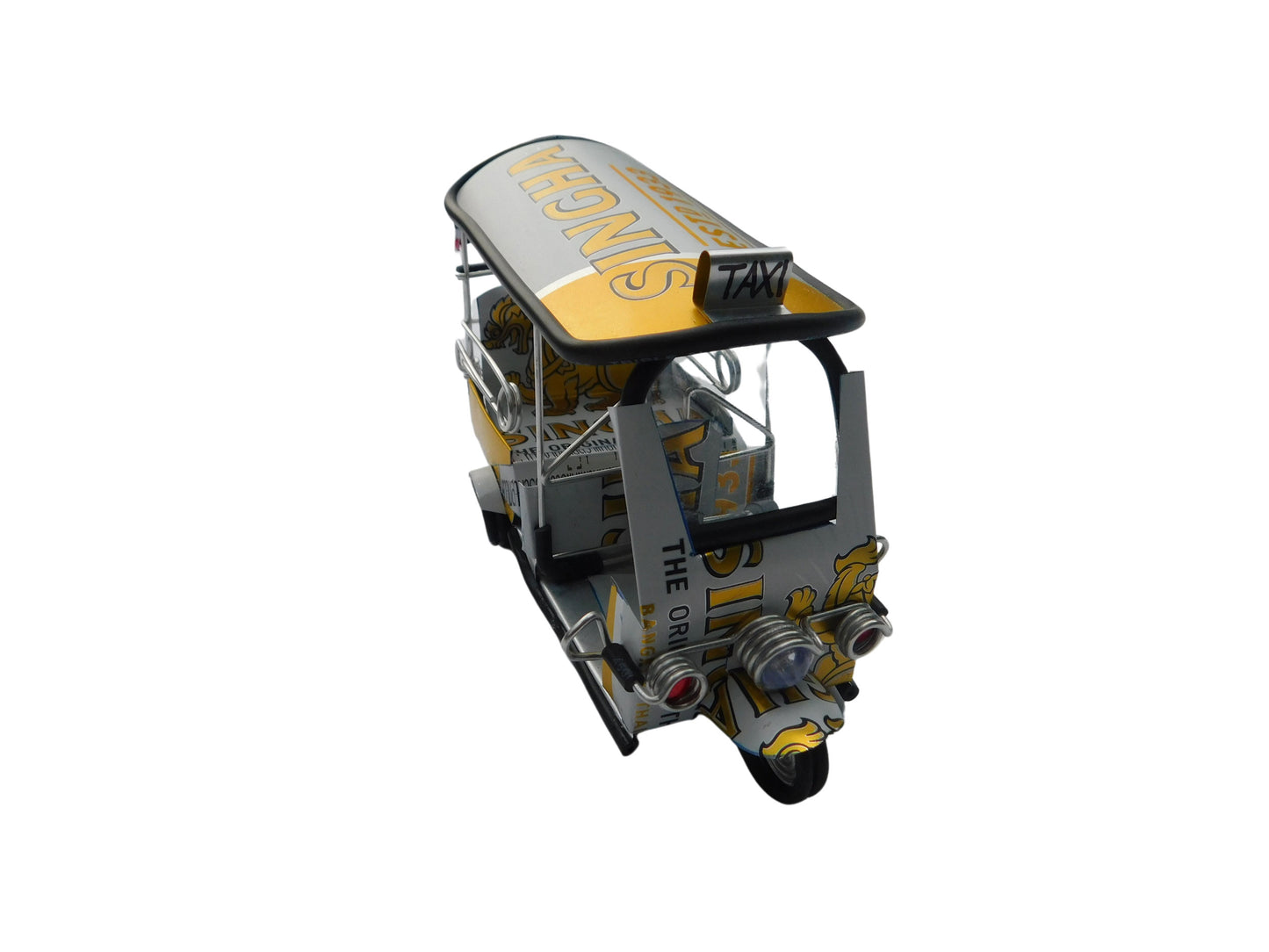 *** Singha Beer *** Detailgetreue Handgefertigte Nachbildung: TUK TUK Taxi aus Thailand - 14x7x6 cm