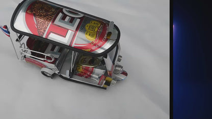 *** Leo Beer *** Detailgetreue Handgefertigte Nachbildung: TUK TUK Taxi aus Thailand - 14x7x6 cm