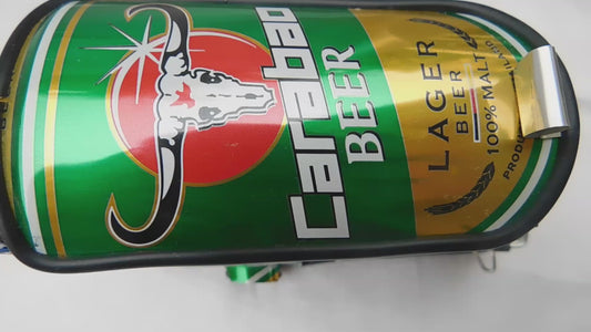*** Carabao Beer Lager *** Detailgetreue Handgefertigte Nachbildung: TUK TUK Taxi aus Thailand - 14x7x6 cm