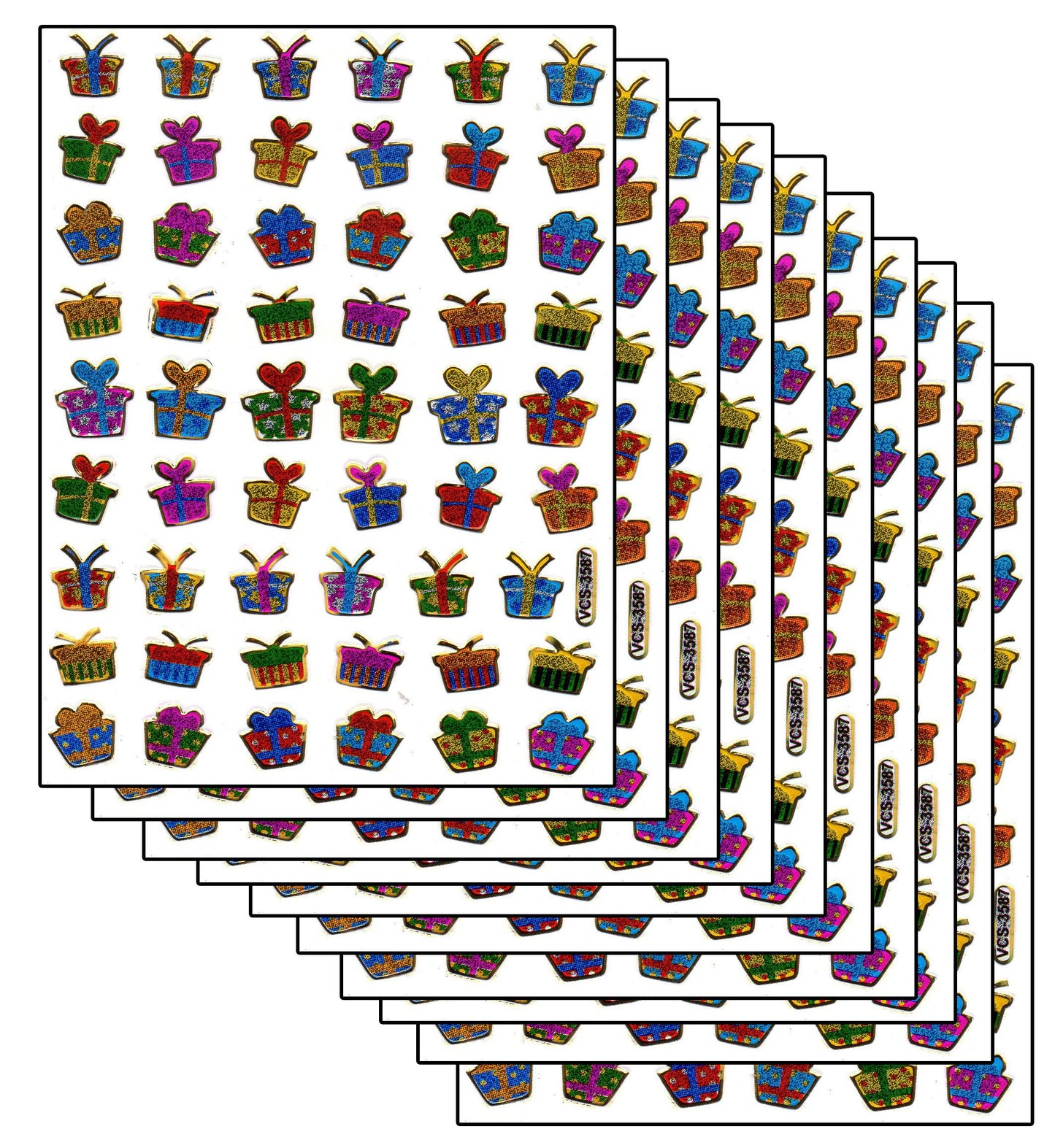 Savings set 10 sheets gifts package surprise 150 stickers metallic glitter effect for children crafts kindergarten birthday