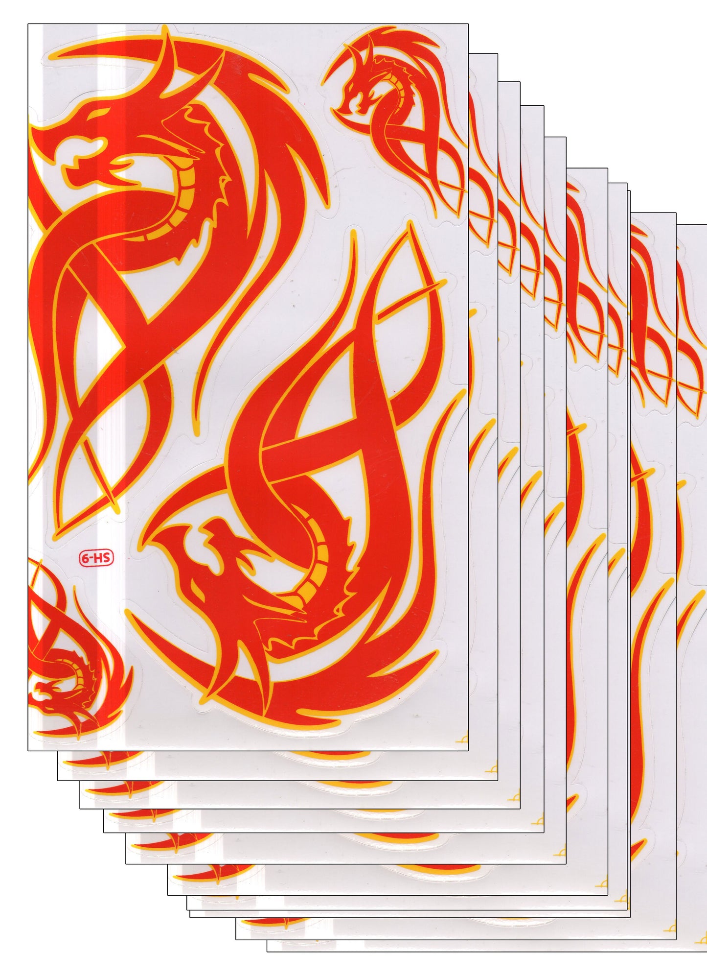 SPAR PACK OF 10 flames fire orange panther sticker motorcycle moped scooter skateboard car tuning model building self-adhesive 310