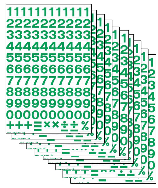 10ER Vorteilsangebot Zahlen Buchstaben Aufkleber Sticker Kinder Basteln Kindergarten Sammeln Geburtstag 10 Bogen 180