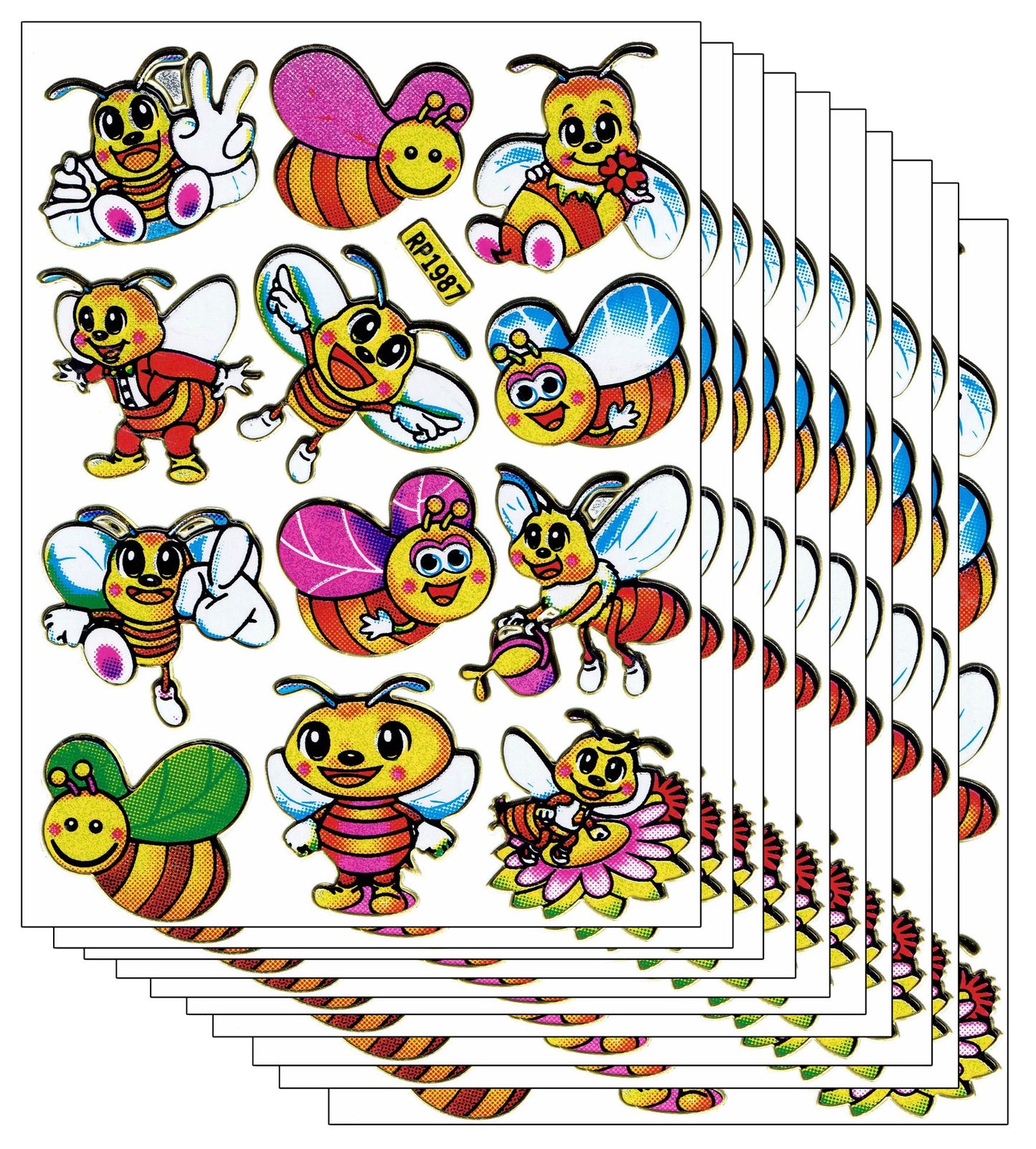 Stars star colorful stickers stickers metallic glitter effect for children crafts kindergarten birthday 1 sheet 131