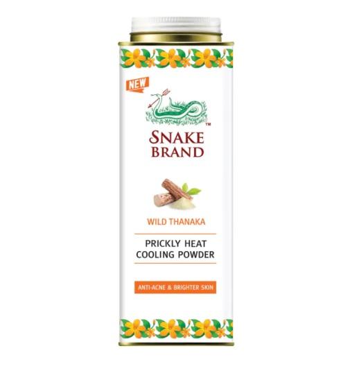 Snake Brand Prickly Heat Cooling Powder Wild Thanaka 280g – Kühlendes Körperpuder aus Thailand