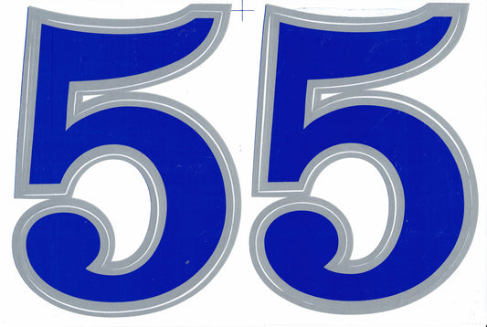 Grosse Nummer 5 blau 165 mm hoch Aufkleber Sticker Motorrad Roller Skateboard Auto Tuning Modellbau selbstklebend 015