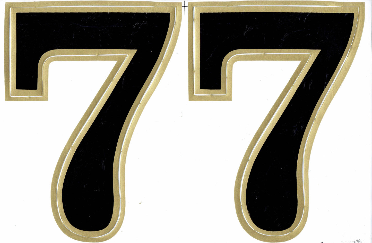 Grosse Nummer 7 schwarz 165 mm hoch Aufkleber Sticker Motorrad Roller Skateboard Auto Tuning Modellbau selbstklebend 038