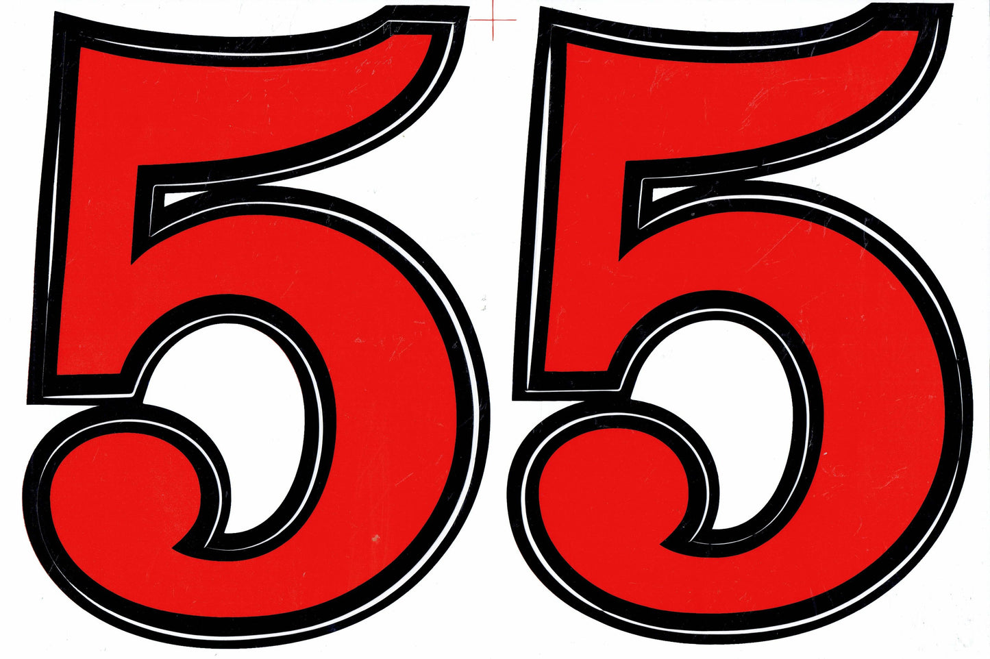 Grosse Nummer 5 rot 165 mm hoch Aufkleber Sticker Motorrad Roller Skateboard Auto Tuning Modellbau selbstklebend 064