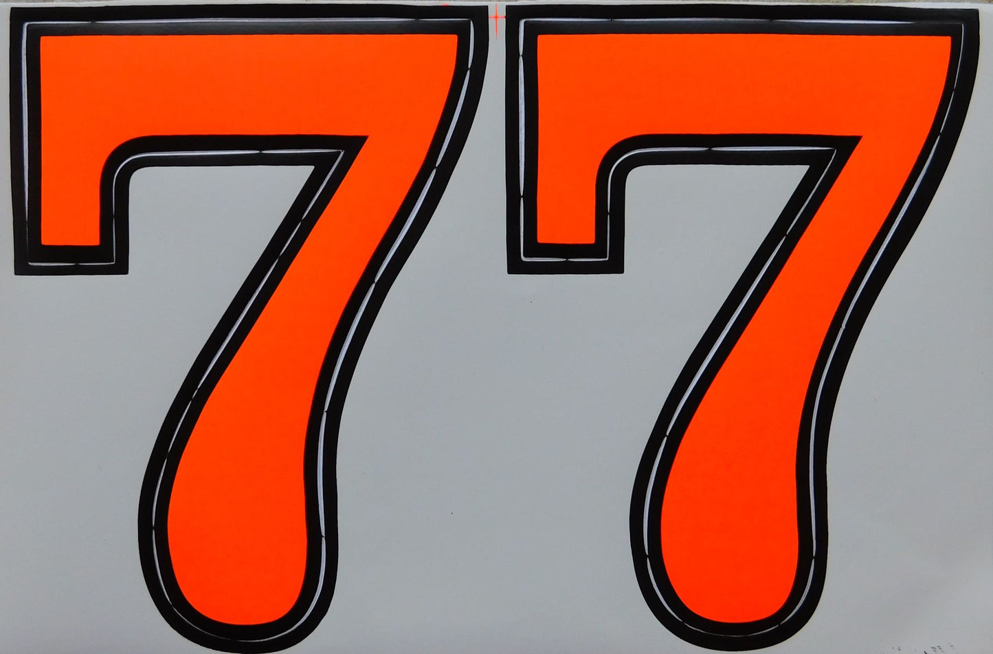 Grosse Nummer 7 orange 165 mm hoch Aufkleber Sticker Motorrad Roller Skateboard Auto Tuning Modellbau selbstklebend 081