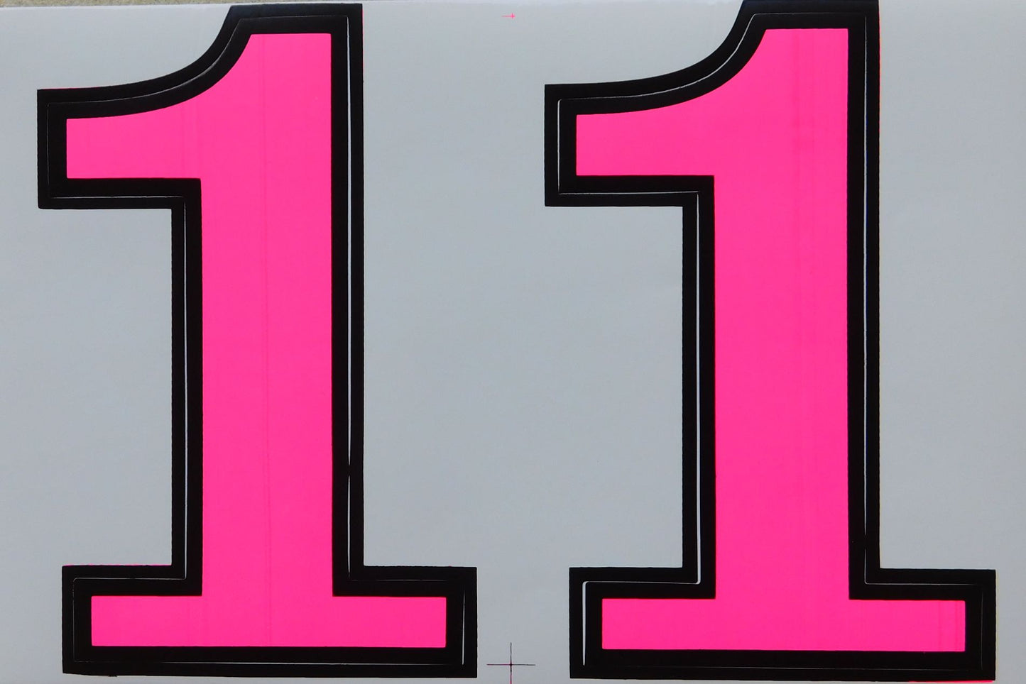 Grosse Nummer 1 pink 165 mm hoch Aufkleber Sticker Motorrad Roller Skateboard Auto Tuning Modellbau selbstklebend 086
