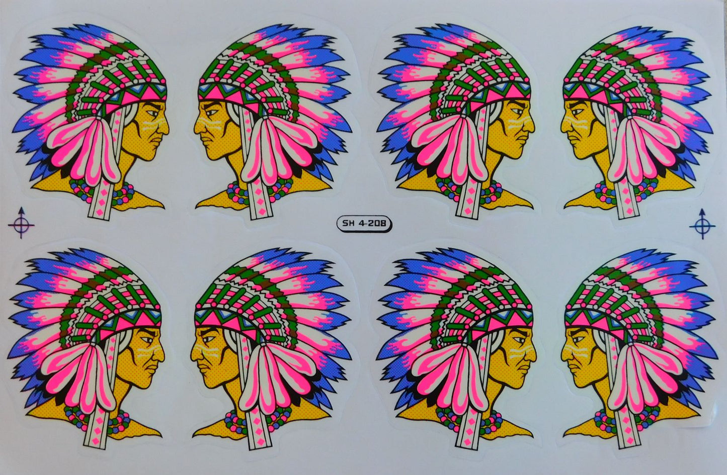 Indianer Häuptling Aufkleber Sticker Motorrad Roller Skateboard Auto Tuning Modellbau selbstklebend 101