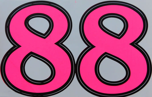 Grosse Nummer 8 pink 165 mm hoch Aufkleber Sticker Motorrad Roller Skateboard Auto Tuning Modellbau selbstklebend 115