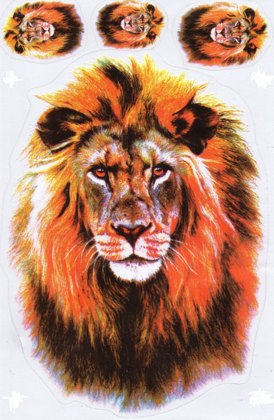 Löwe Lion Tiere Aufkleber Sticker Motorrad Roller Skateboard Auto Tuning selbstklebend 115