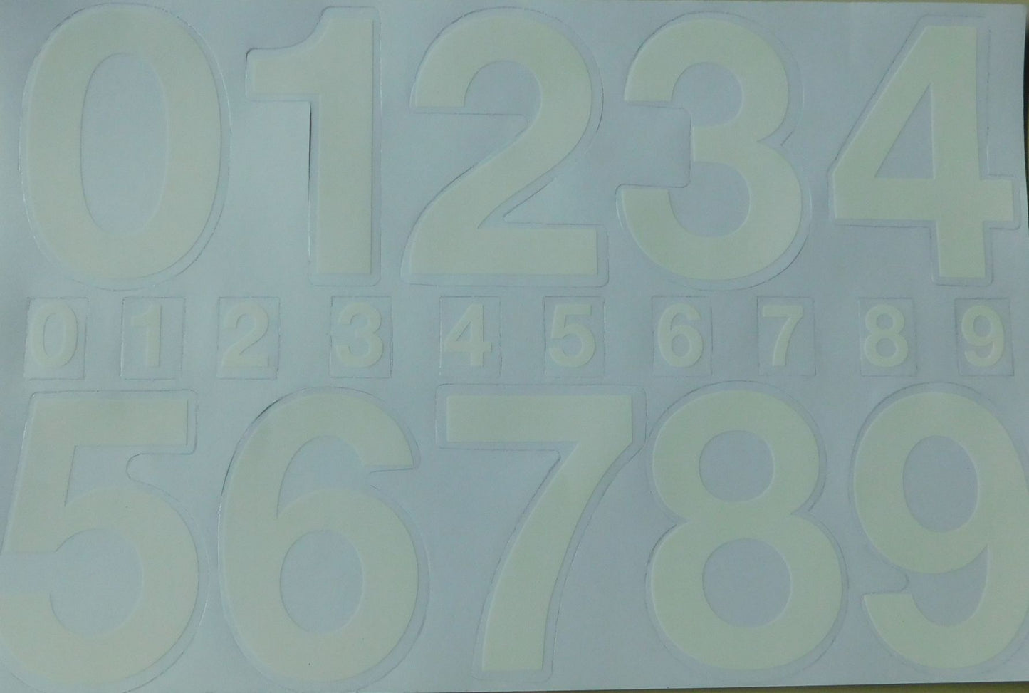 Zahlen Nummern 123 weiss 70 mm hoch Aufkleber Sticker für Büro Ordner Kinder Basteln Kindergarten Geburtstag 1 Bogen 170