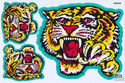 Tiger Aufkleber Sticker Motorrad Roller Skateboard Auto Tuning Modellbau selbstklebend 204