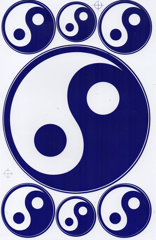 Peace Zeichen Ying Yang Aufkleber Sticker Motorrad Roller Skateboard Auto Tuning Modellbau selbstklebend 250