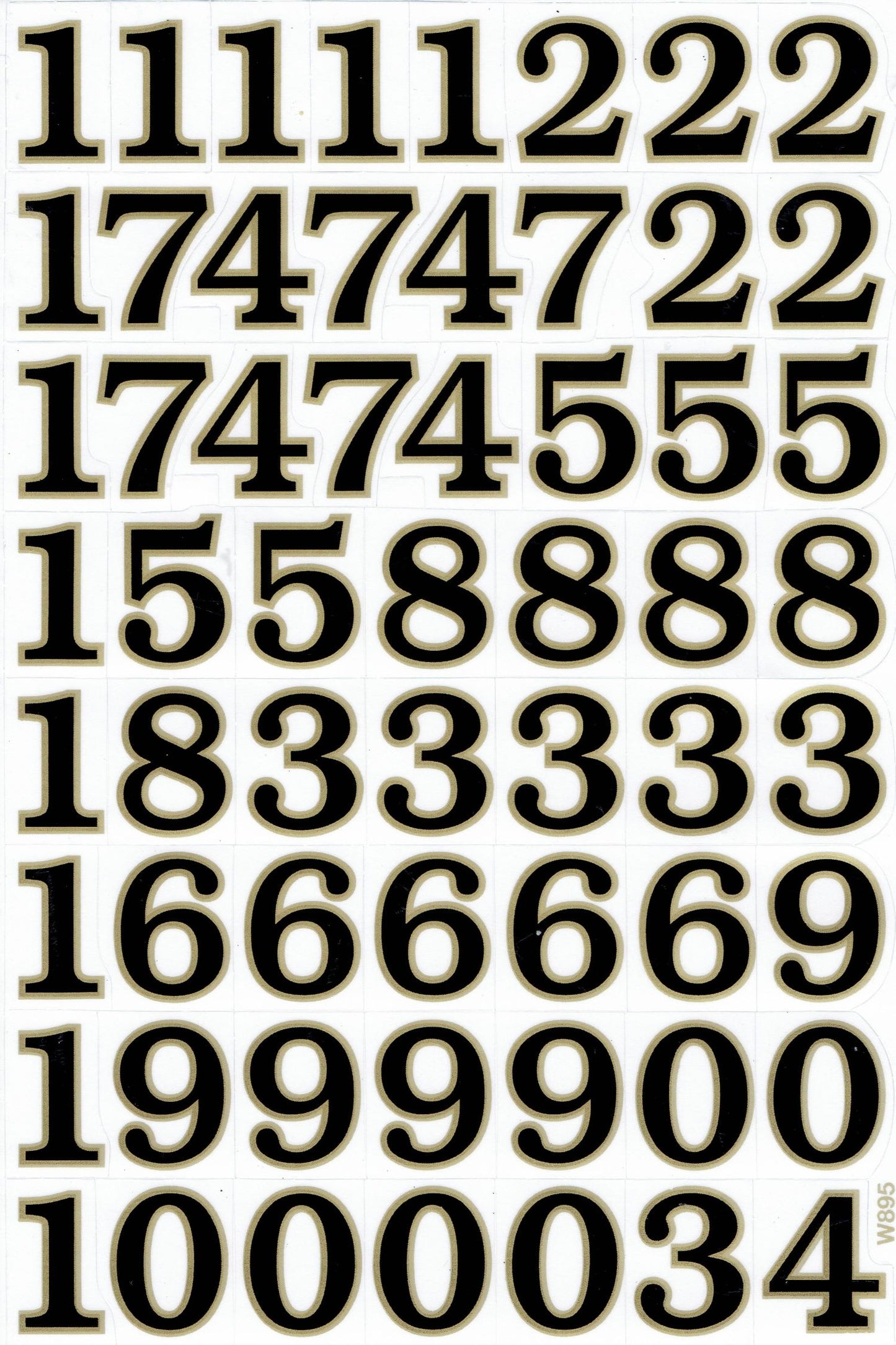Numbers Numbers 123 Black 28 mm High Sticker for Office Folders Children Crafts Kindergarten Birthday 1 Sheet 305