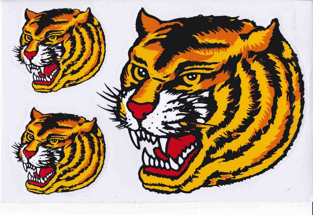 Tiger Aufkleber Sticker Motorrad Roller Skateboard Auto Tuning Modellbau selbstklebend 379
