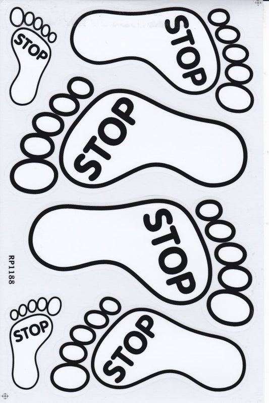 STOP Fuss Aufkleber Sticker Motorrad Roller Skateboard Auto Tuning Modellbau selbstklebend 397