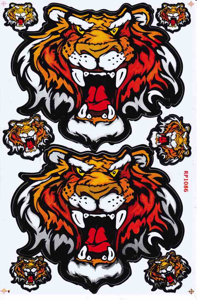 Tiger Aufkleber Sticker Motorrad Roller Skateboard Auto Tuning Modellbau selbstklebend 428