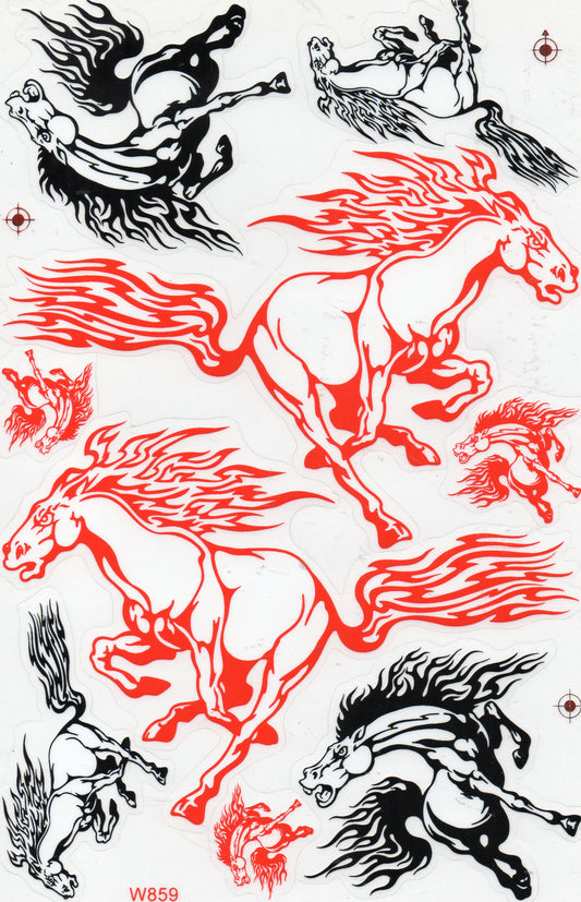 Perd Mustang Aufkleber Sticker Motorrad Roller Skateboard Auto Tuning Modellbau selbstklebend 477