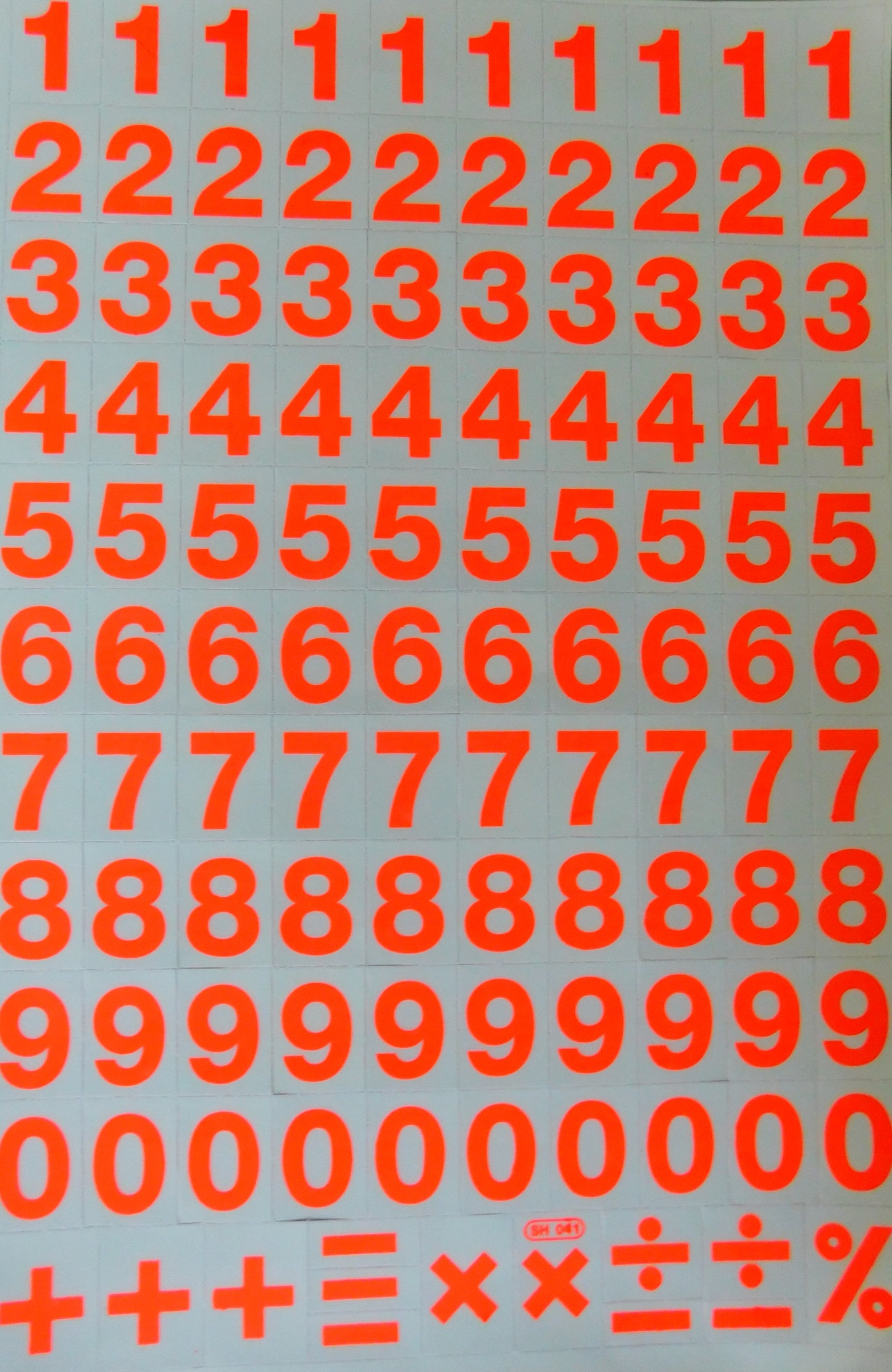 Zahlen Nummern 123 orange 18 mm hoch Aufkleber Sticker für Büro Ordner Kinder Basteln Kindergarten Geburtstag 1 Bogen 484