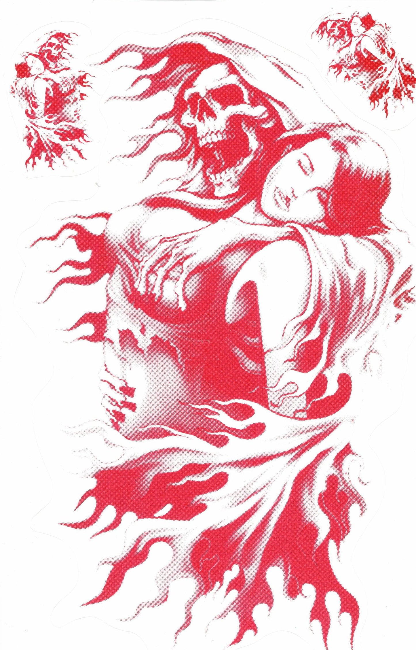 Grim Reaper Woman Skull Sticker Motorbike Scooter Skateboard Car Tuning Model Building Self-Adhesive 516