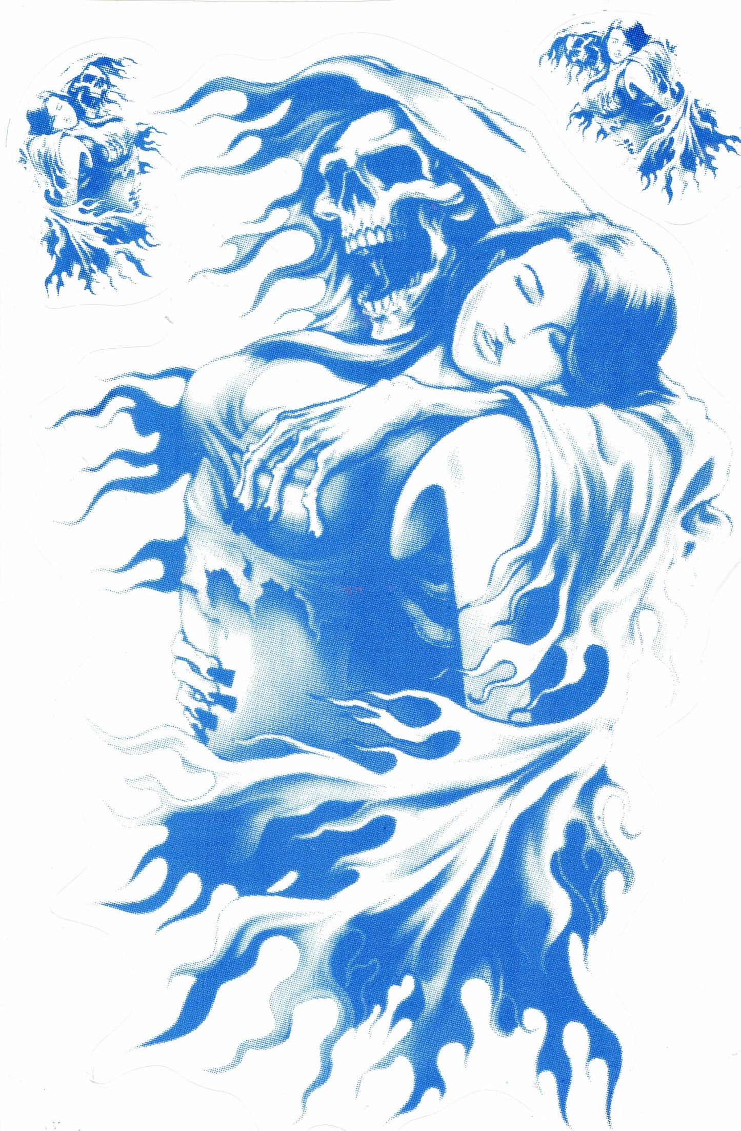 Grim Reaper Woman Skull Sticker Motorbike Scooter Skateboard Car Tuning Model Building Self-Adhesive 521