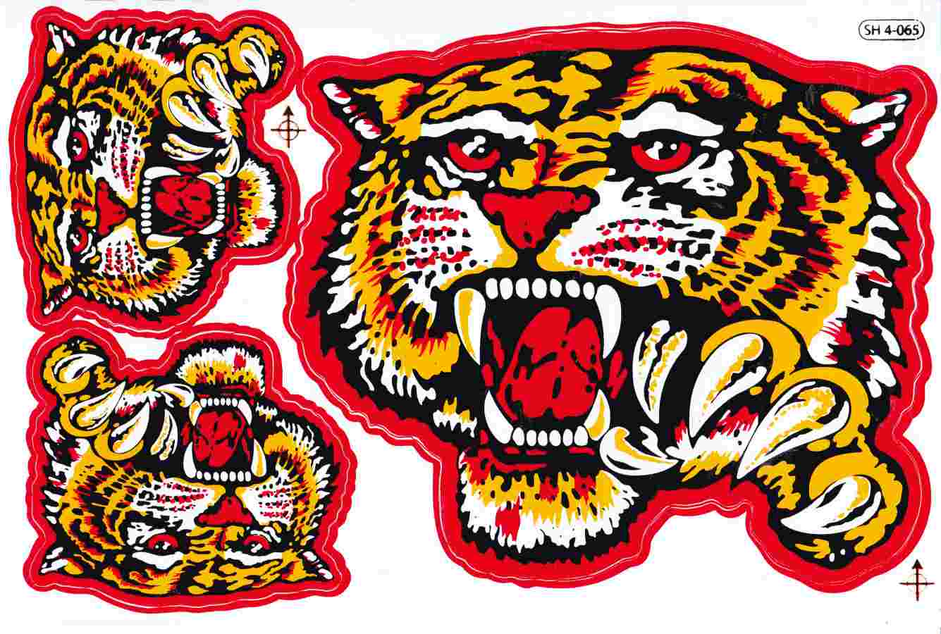 Tiger Aufkleber Sticker Motorrad Roller Skateboard Auto Tuning Modellbau selbstklebend 528