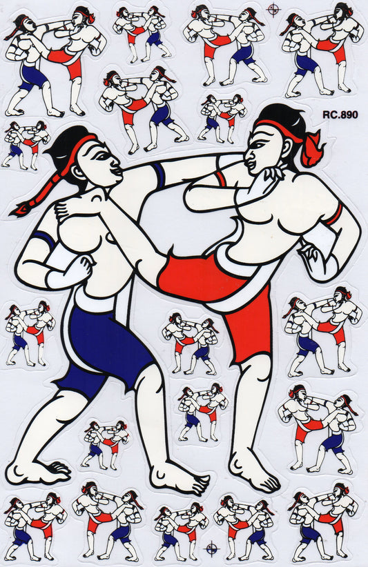 Muay Thai Sport Aufkleber Sticker Motorrad Roller Skateboard Auto Tuning Modellbau selbstklebend 535