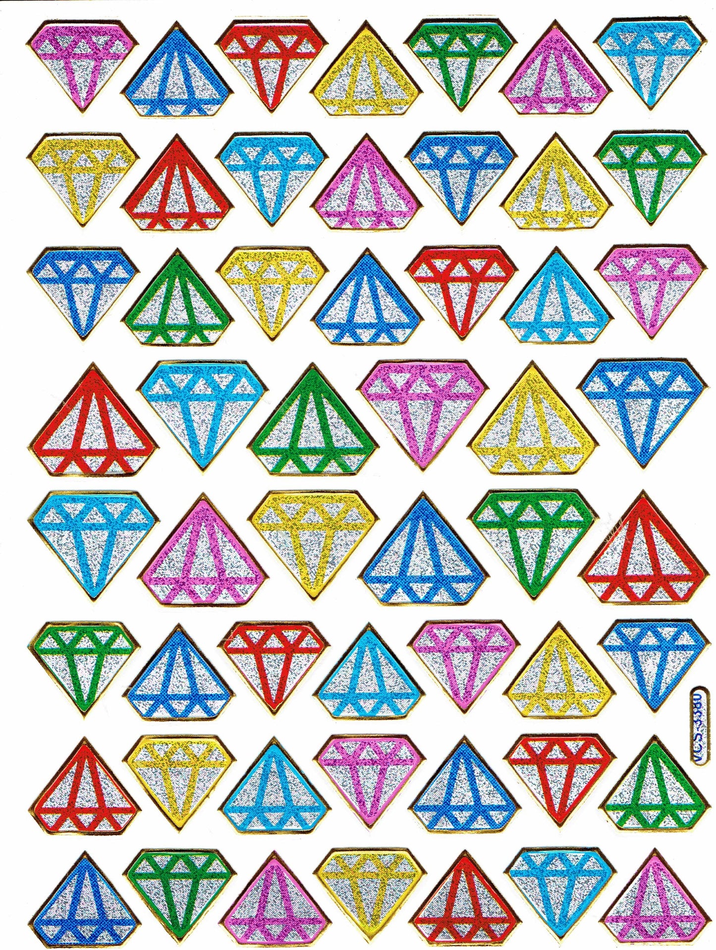 Diamond jewels sticker sticker metallic glitter effect school children craft kindergarten 1 sheet 540