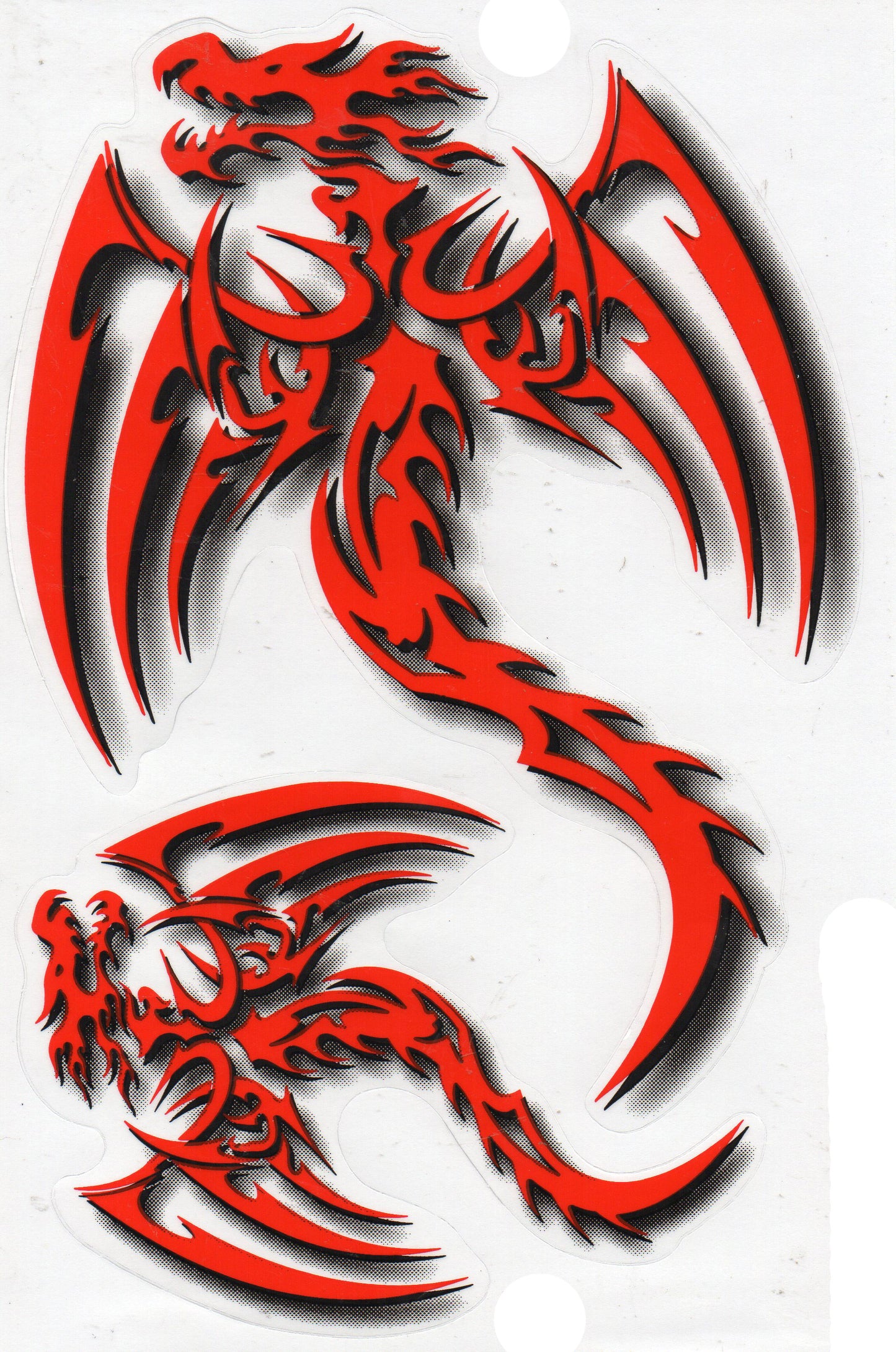 Dragon snake red sticker motorcycle scooter skateboard car tuning self-adhesive 095