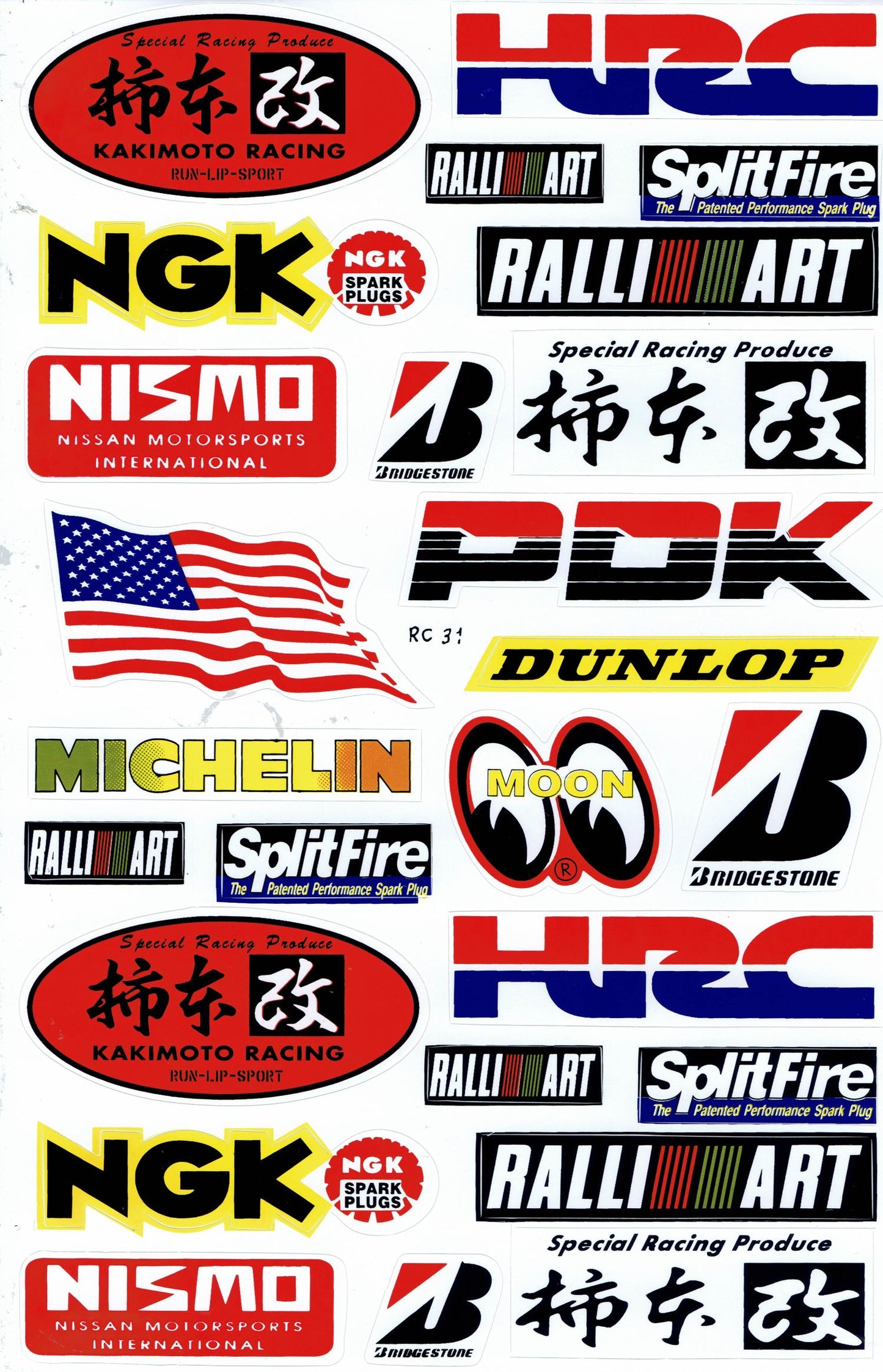 Sponsor sponsors logo sticker motorcycle bike skateboard car tuning self-adhesive 056