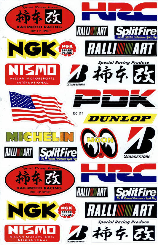 Sponsor Sponsoren Logo Aufkleber Motorrad Fahrrad Skateboard Auto Tuning selbstklebend 433