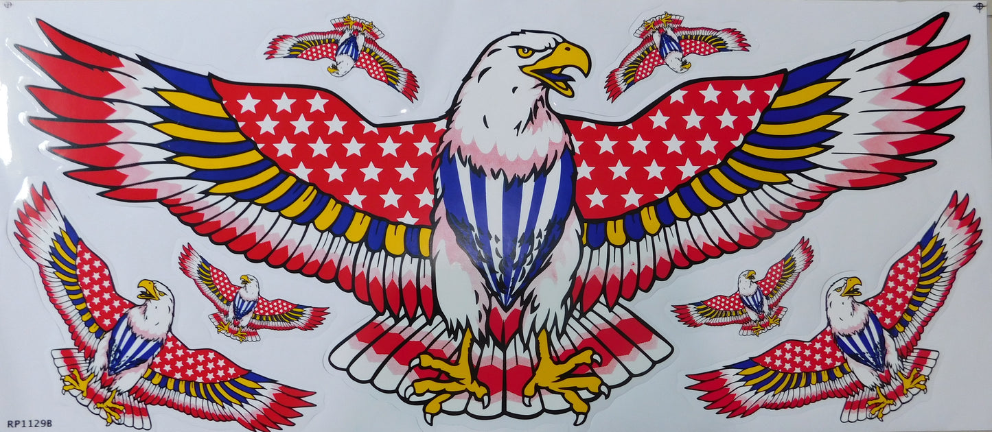 Eagle Falcon Red Extra Big Sticker Decal Foil 1 Sheet 530 mm x 230 mm Weatherproof Motorcycle Scooter Skateboard Car Tuning Self-Adhesive