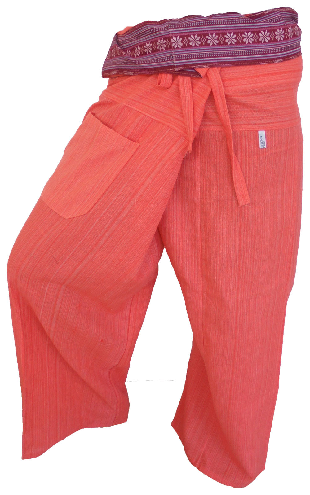 RESTPOSTEN Fischerhosen viele Farben Moderne Unisex Thai Fisherman Pants festen Stoff Hosen Yoga Massage