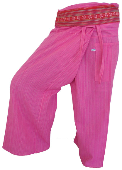 RESTPOSTEN Fischerhosen viele Farben Moderne Unisex Thai Fisherman Pants festen Stoff Hosen Yoga Massage