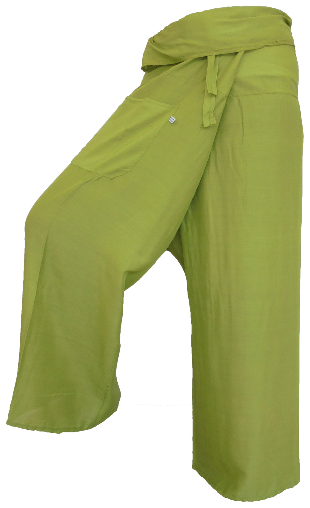 Pantalons de pêcheur multicolores : Pantalons de pêcheur thaïlandais modernes et non genrés en tissu léger pour le yoga et le massage.