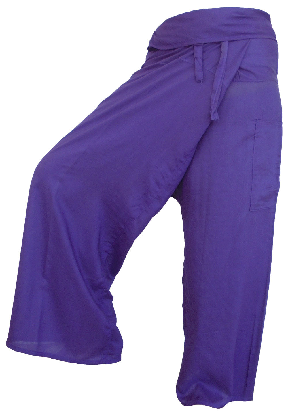 Pantalons de pêcheur multicolores : Pantalons de pêcheur thaïlandais modernes et non genrés en tissu léger pour le yoga et le massage.