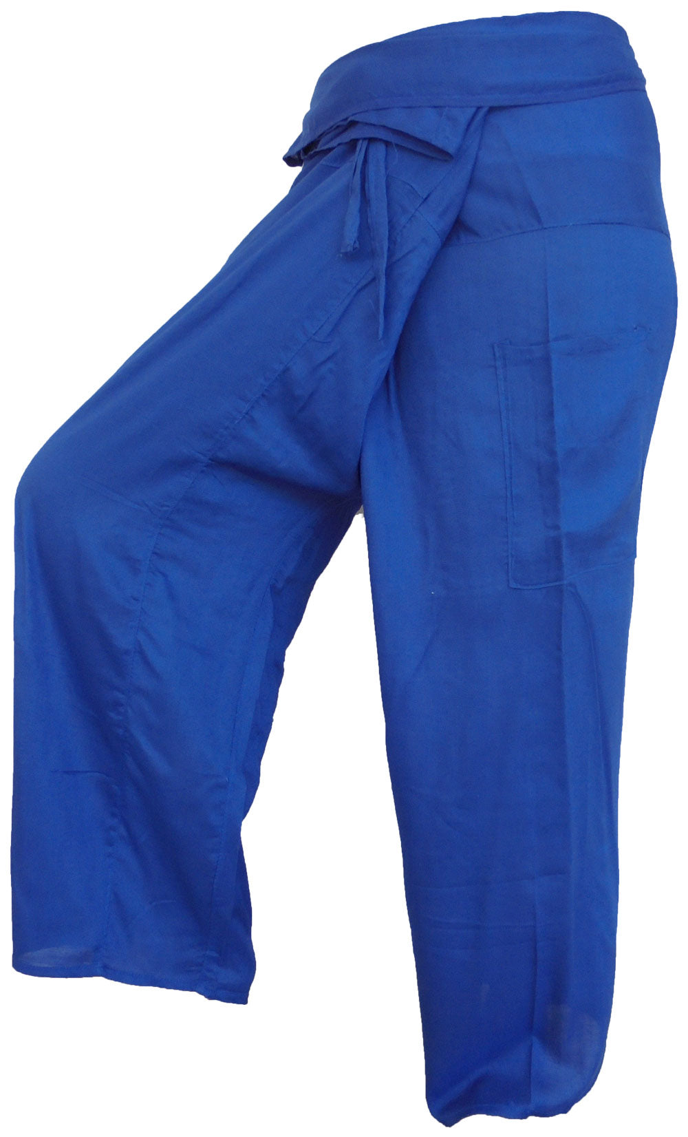 Pantalons de pêcheur multicolores : Pantalons de pêcheur thaïlandais modernes et non genrés en tissu léger pour le yoga et le massage.