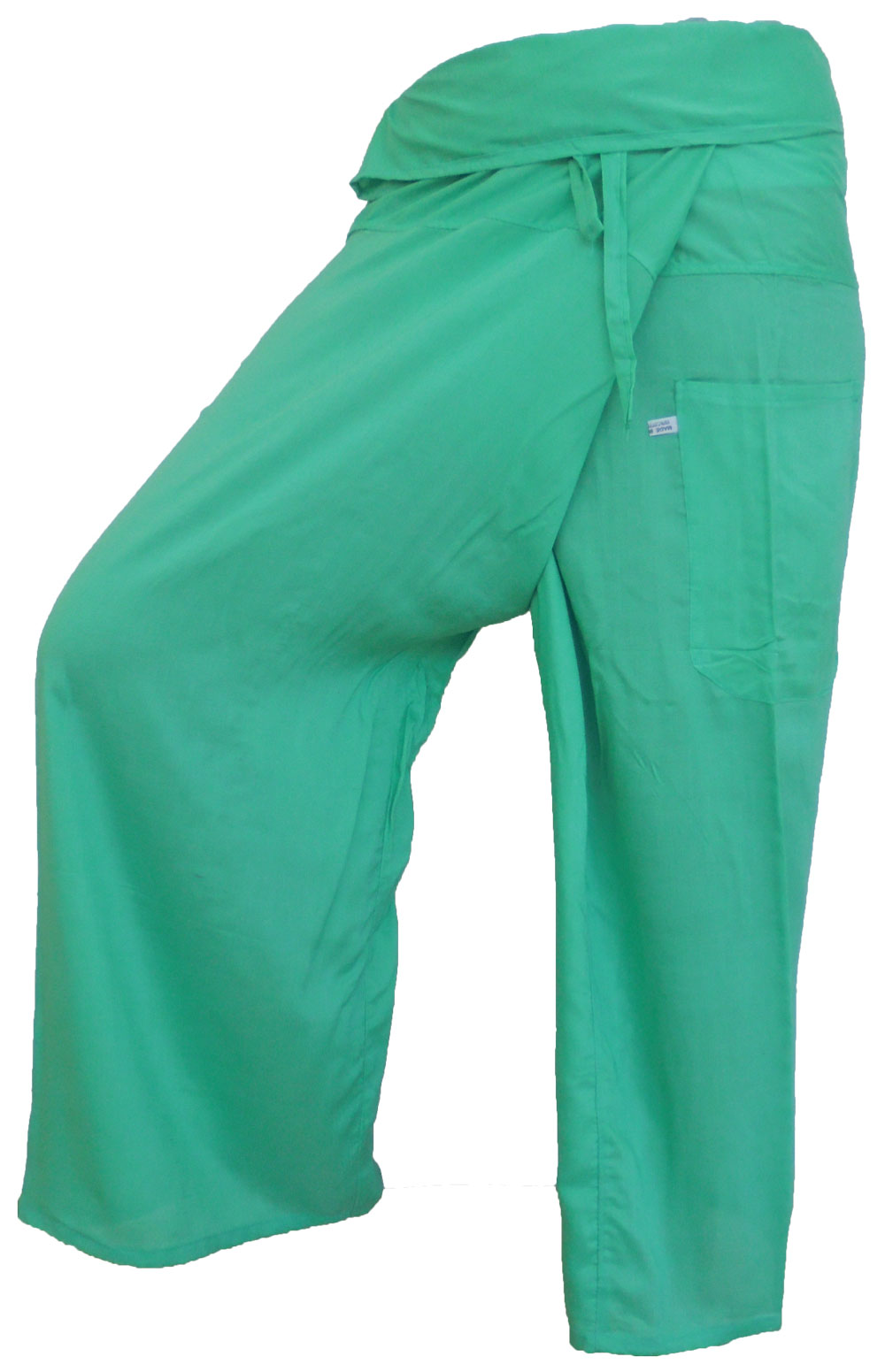 Pantalons de pêcheur multicolores : Pantalons de pêcheur thaïlandais modernes et non genrés en tissu léger pour le yoga et le massage.