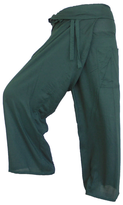 Pantalons de pêcheur multicolores : Pantalons de pêcheur thaïlandais modernes et non genrés en tissu léger pour le yoga et le massage.