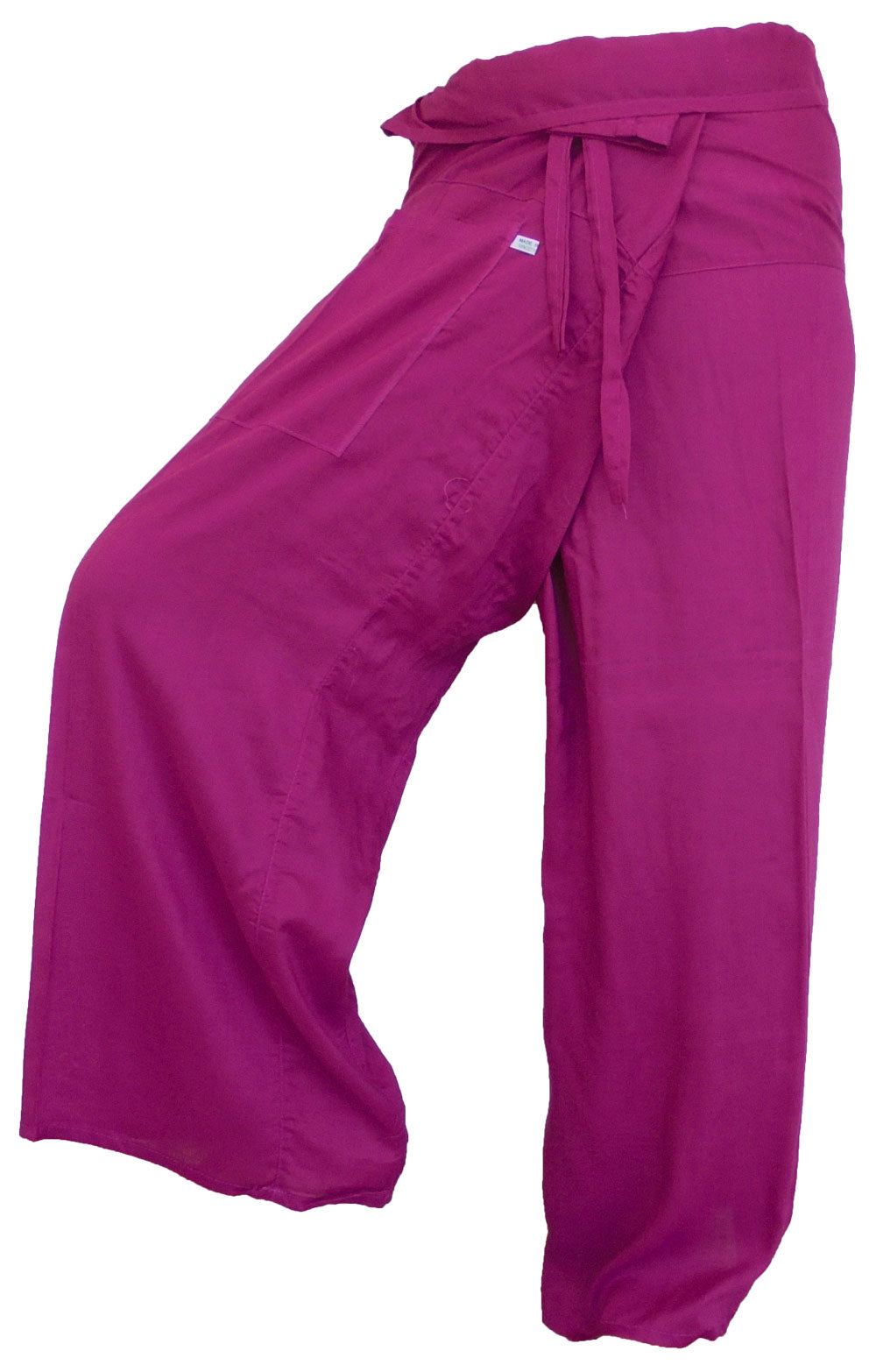 Pantalons de pêcheur multicolores : Pantalons de pêcheur thaïlandais modernes et non genrés en tissu léger pour le yoga et le massage.