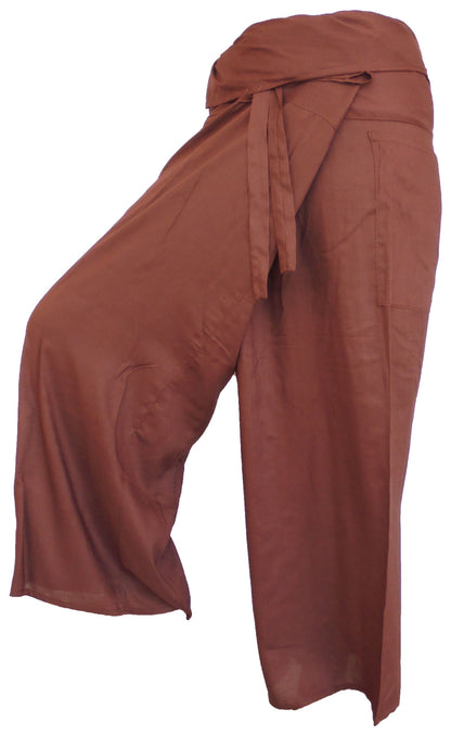 Pantalons de pêcheur multicolores : Pantalons de pêcheur thaïlandais modernes et non genrés en tissu léger pour le yoga et le massage.