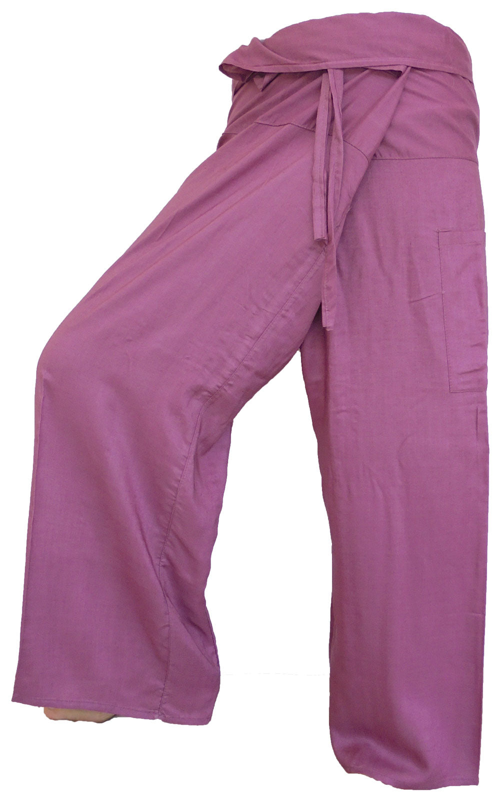 Pantalons de pêcheur multicolores : Pantalons de pêcheur thaïlandais modernes et non genrés en tissu léger pour le yoga et le massage.