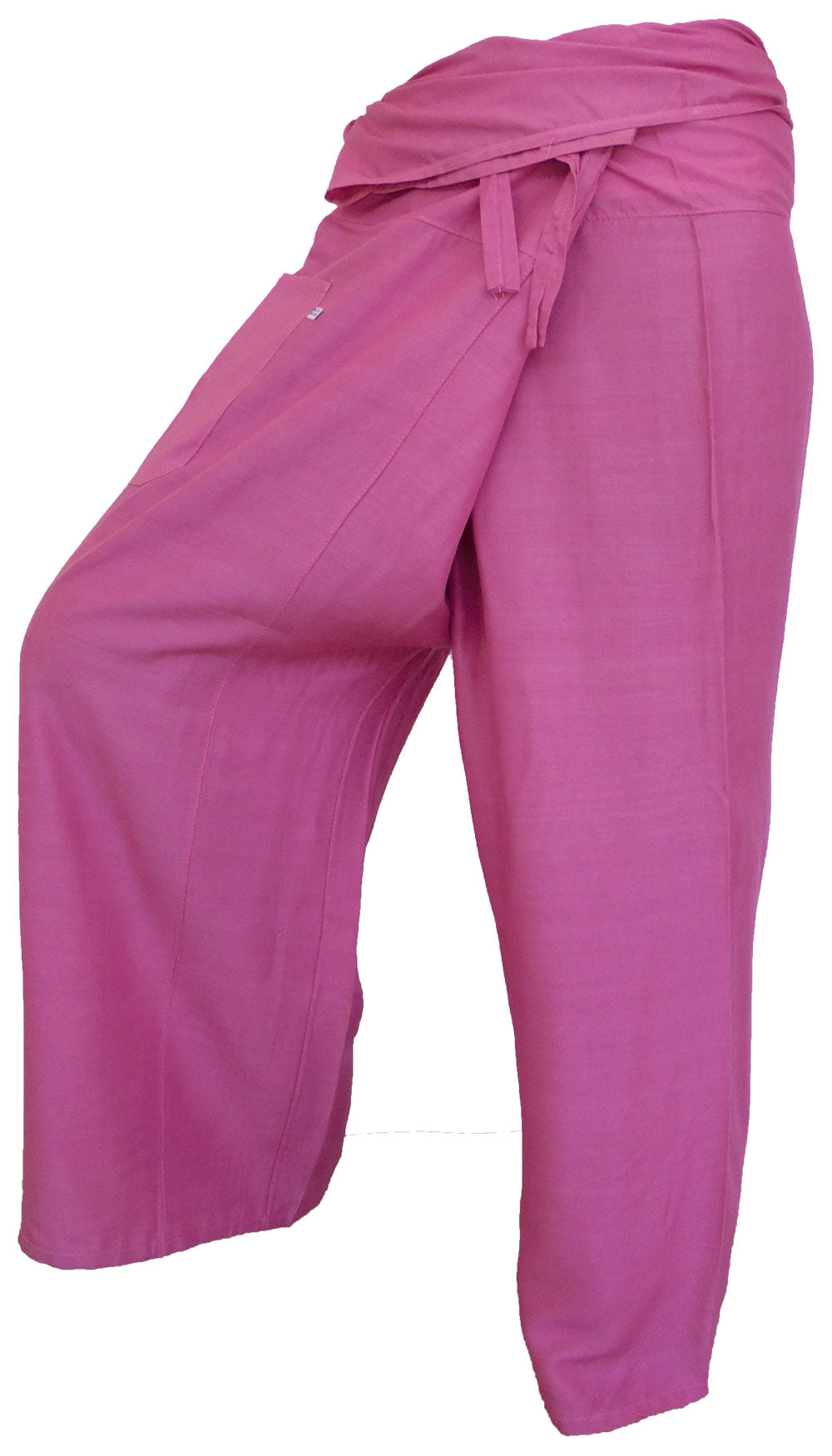 Pantalons de pêcheur multicolores : Pantalons de pêcheur thaïlandais modernes et non genrés en tissu léger pour le yoga et le massage.