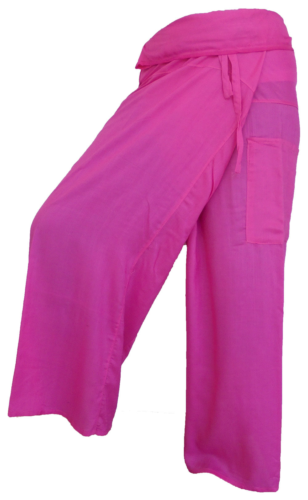 Pantalons de pêcheur multicolores : Pantalons de pêcheur thaïlandais modernes et non genrés en tissu léger pour le yoga et le massage.