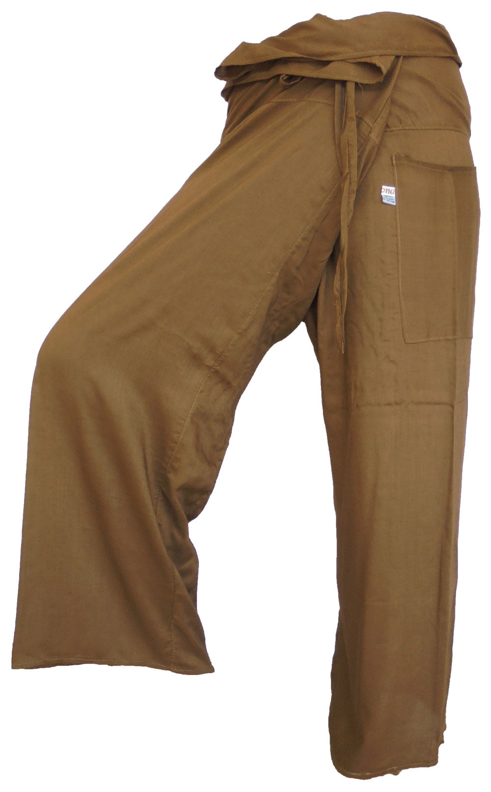 Pantalons de pêcheur multicolores : Pantalons de pêcheur thaïlandais modernes et non genrés en tissu léger pour le yoga et le massage.