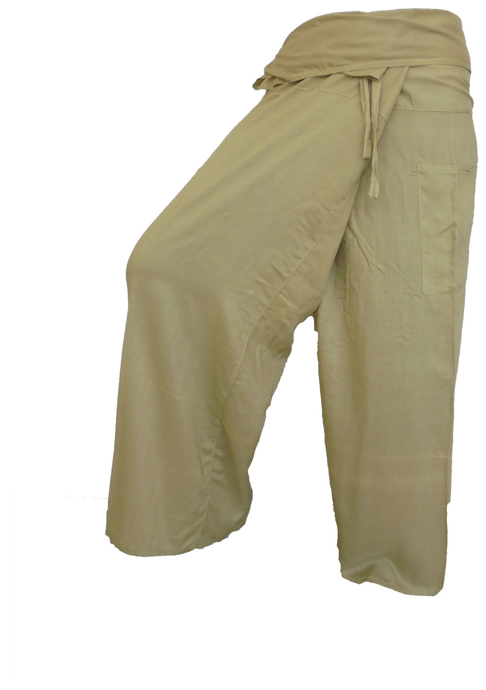 Pantalons de pêcheur multicolores : Pantalons de pêcheur thaïlandais modernes et non genrés en tissu léger pour le yoga et le massage.
