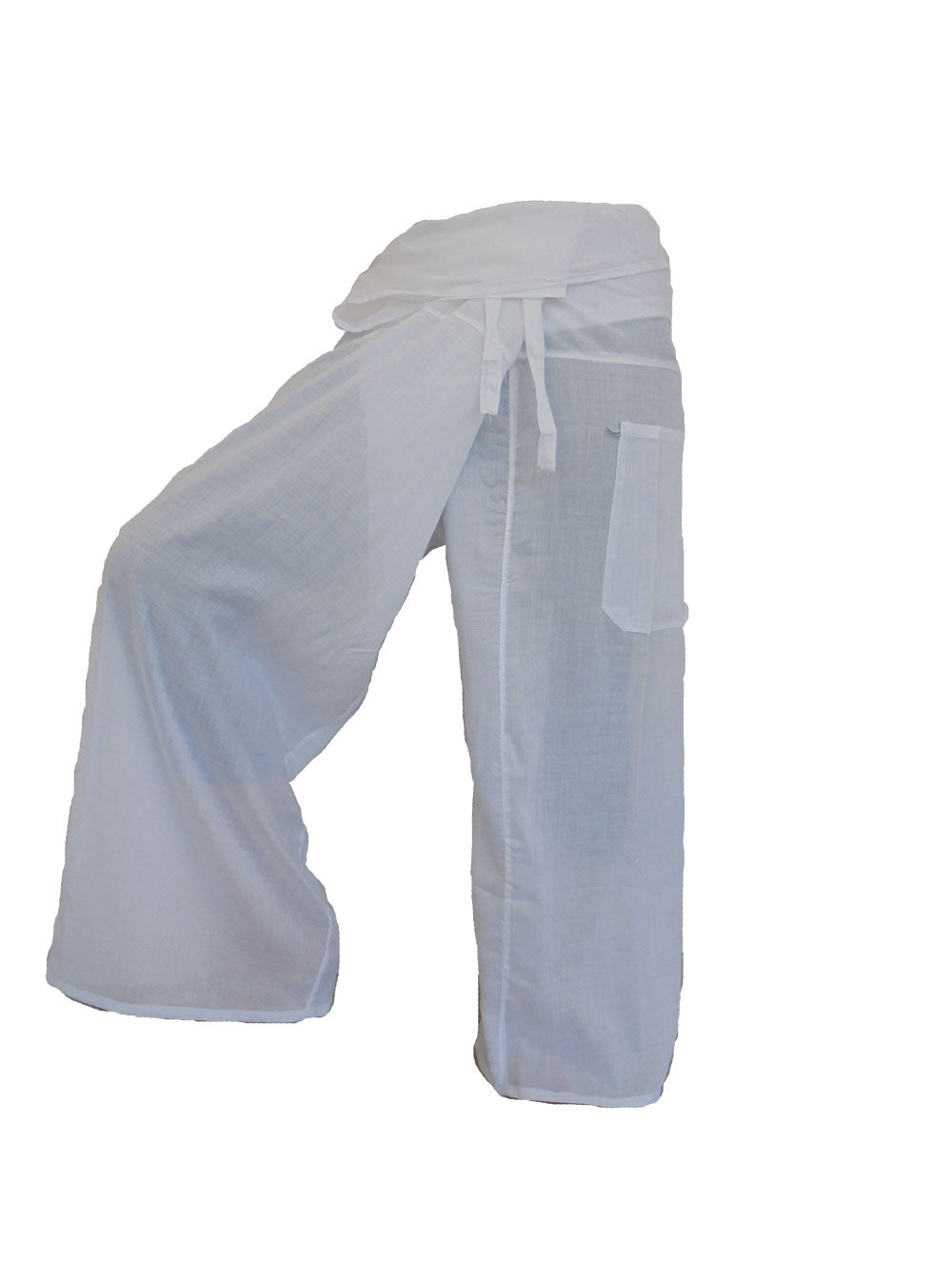 Pantalons de pêcheur multicolores : Pantalons de pêcheur thaïlandais modernes et non genrés en tissu léger pour le yoga et le massage.
